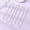 Handmade Natural Cultured Freshwater Pearl Link Chains AJEW-JB01586-01-4