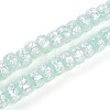 Luminous Handmade Silver Foil Glass Beads Strands FOIL-N029-02B-05-1
