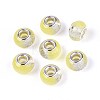Transparent Resin Rondelle European Beads RESI-N044-02K-1