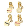 Mother's Day Brass Micro Pave Clear Cubic Zirconia Pendants CU-CBA4231-09G-1
