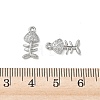 Brass Micro Pave Clear Cubic Zirconia Charms KK-P355-01D-P-3