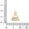Brass with Crystal Rhinestone Charms RB-CBA6830-07G-02-3