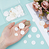 40Pcs 4 Styles Natural Freshwater Shell Cabochons SHEL-WR0001-11-3