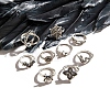 9Pcs 9 Styles Aniaml Alloy Spider & Snake & Bat & Flower Finger Rings Sets for Women PW-WG5EE65-01-4