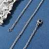 Non-Tarnish 304 Stainless Steel Cable Chain for Necklace STAS-E052-61P-50cm-1