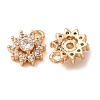 Brass Micro Pave Clear Cubic Zirconia Charms CU-CBAEC99-24G-2