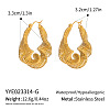 Twist 304 Stainless Steel Hoop Earrings JE2678-1-2