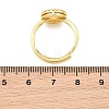 Brass Micro Pave Cubic Zirconia Adjustable Ring Components KK-CBAC351-01G-3