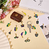 15Pcs Carnival Alloy Enamel Pendant Decorations HJEW-CA00095-5