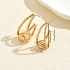 Teardrop with Round Stainless Steel Stud Earrings UU4012-2