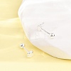 S999 Fine Silver Stud Earrings EJEW-C179-03S-1