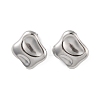 304 Stainless Steel Stud Earrings EJEW-O004-07P-2