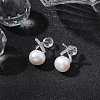 Natural Pearl Ear Studs EJEW-P286-20P-4