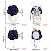 2Pcs 2 Style Silk Cloth Imitation Flower Brooch AJEW-CP0004-95-2