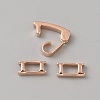 Brass Fold Over Clasps KK-WH0079-109A-RG-2
