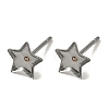 Tarnish Resistant Earring Cabochon Settings 304 Stainless Steel Ear Studs Blank Settings STAS-Q170-10-1