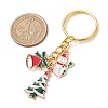 Christmas Theme Alloy Enamel Keychain KEYC-JKC00922-3