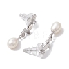 Natural Pearl Ear Studs EJEW-P286-05P-2