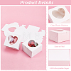 Square Kraft Paper Muffin Storage Gift Boxes CON-WH0095-95A-4