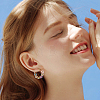 Bohemian Glass Braided Seed Beads Flower Hoop Earrings for Women CY3369-6-2