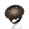 Adjustable Alloy & Iron Bezel Cup Ring Base with Rotatable Tray MAK-T012-13AB-1