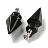 Natural Obsidian Pointed Pendants G-F766-08AS-05-2