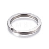 304 Stainless Steel Split Key Ring Clasps STAS-L226-007E-1