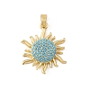Brass & Rhinestone Pendants RB-CBA4B36-02G-01-1