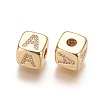 Brass Micro Pave Cubic Zirconia Beads LS-KK-K238-16G-A-2