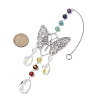 Alloy Hollow Butterfly Pendant Decoration HJEW-TA00227-3