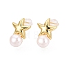 Star Brass Stud Earrings PEAR-N020-JY01-1