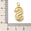 Brass Micro Pave Clear Cubic Zirconia Pendants KK-G521-01G-S-3