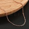 Brass Cable Chain Necklaces for Women NJEW-D302-48RG-3