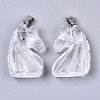 Carved Natural Quartz Crystal Pendants G-N0327-002M-2