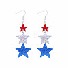 Independence Day Alloy Acrylic Dangle Earrings FS-WG49294-02-1