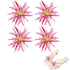 2 Pairs Flower Cloth & Plastic Shoe Buckle Clips AJEW-HY0003-42A-1