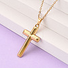 304 Stainless Steel Pendant Necklaces NJEW-T018-30G-1