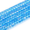 AB Color Plated Transparent Glass Beads Strands GLAA-T026-3x6mm-T07-1