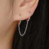 Simple 925 Sterling Silver Hoop Earrings WD4639-2-1