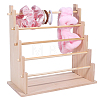 5-Tier Wooden Round Bar Bracelet Organizer Display Riser Stands DJEW-WH0028-064A-1