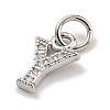 Initial Letter Brass with Cubic Zirconia Charms KK-Q814-26Y-P-2