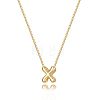 Brass Initial Pendant Box Chain Necklaces for Women FS-WG5C822-24-1