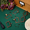 25Pcs Rectangle Zinc Alloy Label Frame Card Holder AJEW-FH0008-75D-4