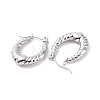 Non-Tarnish 304 Stainless Steel Hoop Earrings for Women EJEW-F287-08P-2