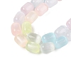 Macaron Color Natural Selenite Beads Strands G-F750-D01-4