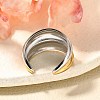 304 Stainless Steel Open Cuff Rings for Unisex RJEW-R010-06G&S-3