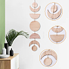 Moon Phase Wooden Pendant Decorations HJEW-WH0043-26A-3