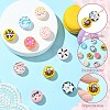 10Pcs 10 Colors Glass Enamel Beads LAMP-CJ0002-48-3