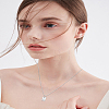 1Pc Stainless Steel Letter Rectangle Pendant Necklaces NJEW-LP0001-34L-P-4