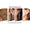 Craftdady 12 Pairs 6 Style Brass Hoop Earring Findings KK-CD0001-21-21